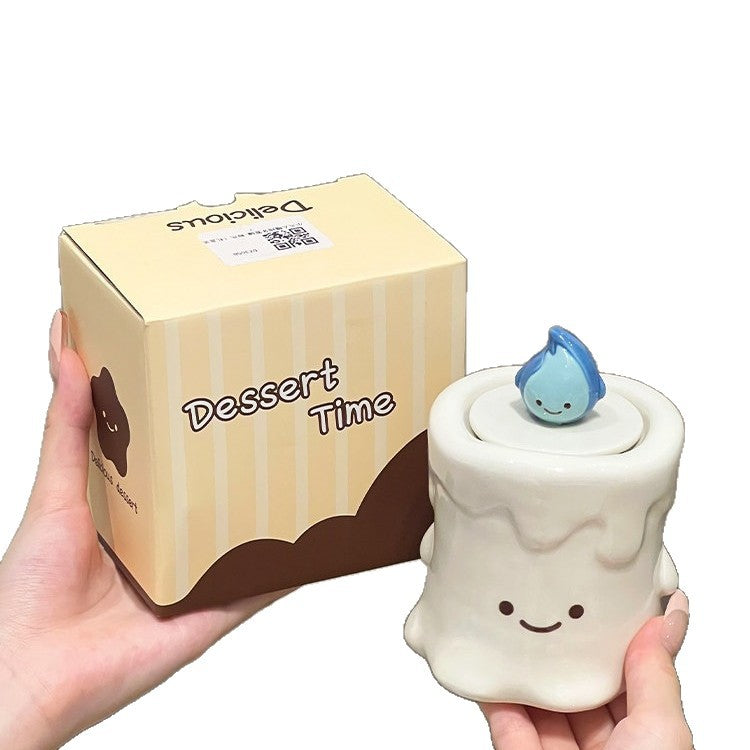 Ceramic Toothpick and Cotton Swab Storage Jar