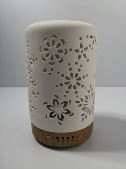 Ceramic Ultrasonic Aromatherapy Humidifier with Colorful LED Lights