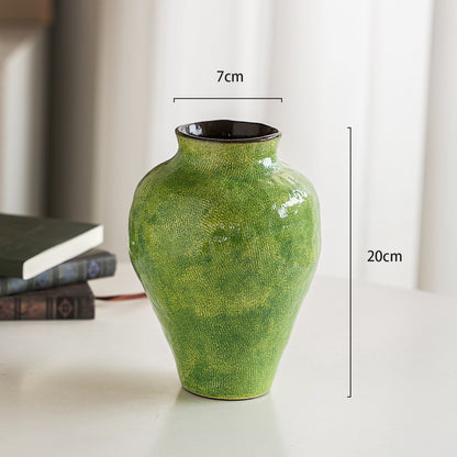 Ceramic Vase French Retro Floral Arrangement Home Decor