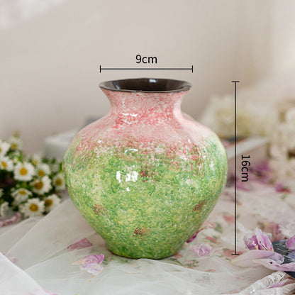 Ceramic Vase French Retro Floral Arrangement Home Decor