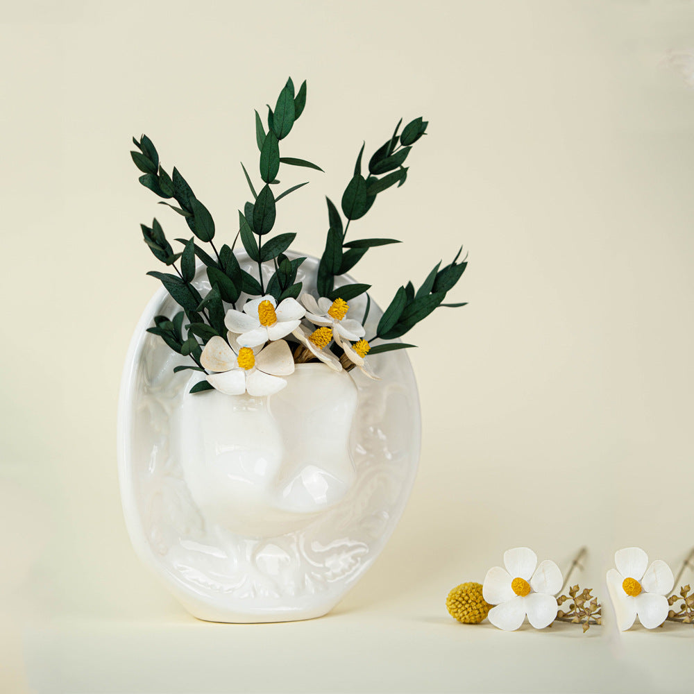 Ceramic Vase Handmade Cowboy Hat Vase