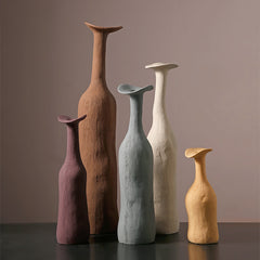 Art ceramic vase apricot yellow