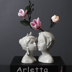 Girl White Vase