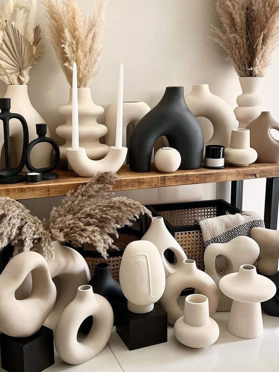 Ceramic Vase Wabi-Sabi Style Home Decoration Flower Vessel