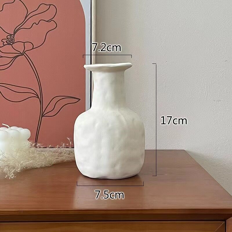 Ceramic Vase Wabi-Sabi Style Home Decoration Flower Vessel