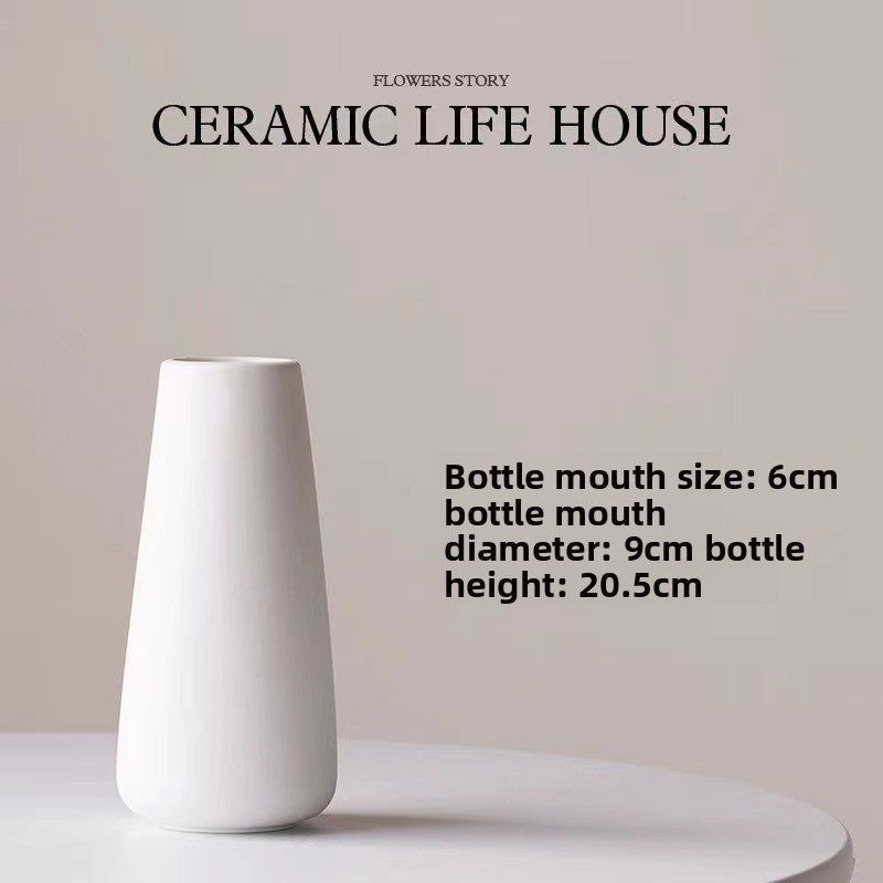 Ceramic Vase Wabi-Sabi Style Home Decoration Flower Vessel