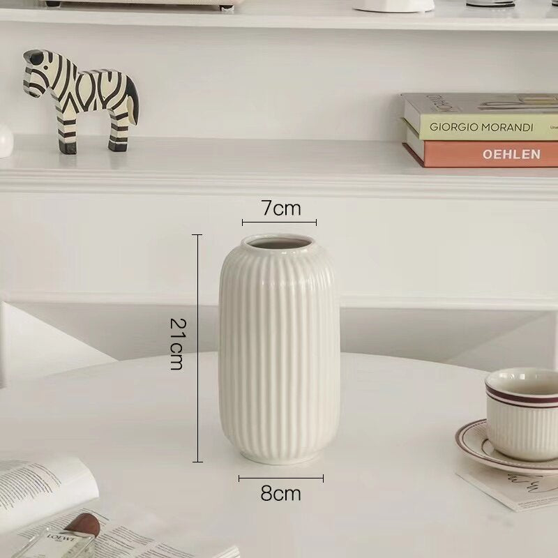 Ceramic Vase Wabi-Sabi Style Home Decoration Flower Vessel