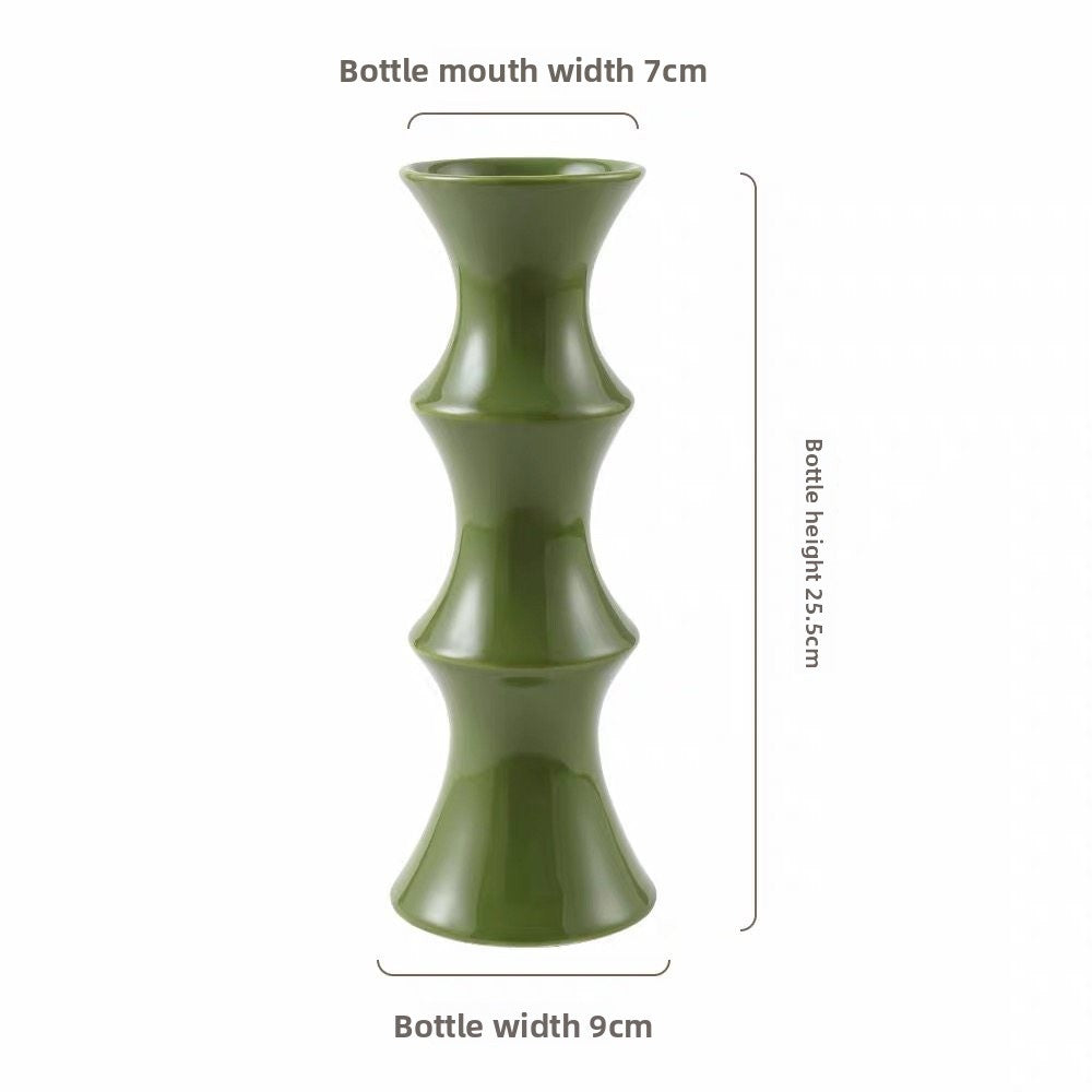 Ceramic Vase Wabi-Sabi Style Home Decoration Flower Vessel