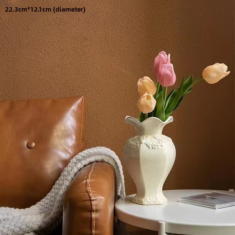 Ceramic Vase Wabi-Sabi Style Home Decoration Flower Vessel