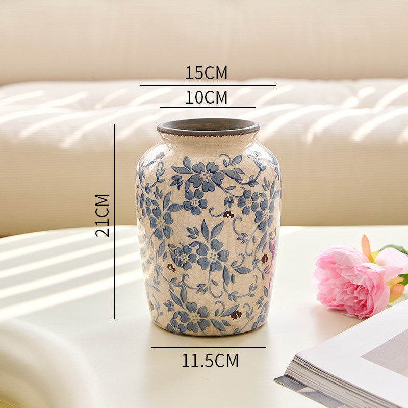 Ceramic Vase Wabi-Sabi Style Home Decoration Flower Vessel