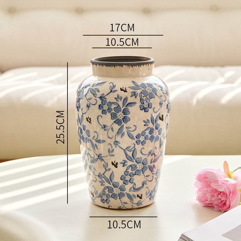 Ceramic Vase Wabi-Sabi Style Home Decoration Flower Vessel