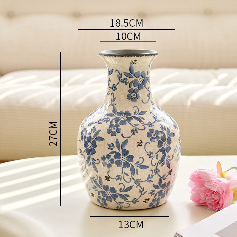 Ceramic Vase Wabi-Sabi Style Home Decoration Flower Vessel
