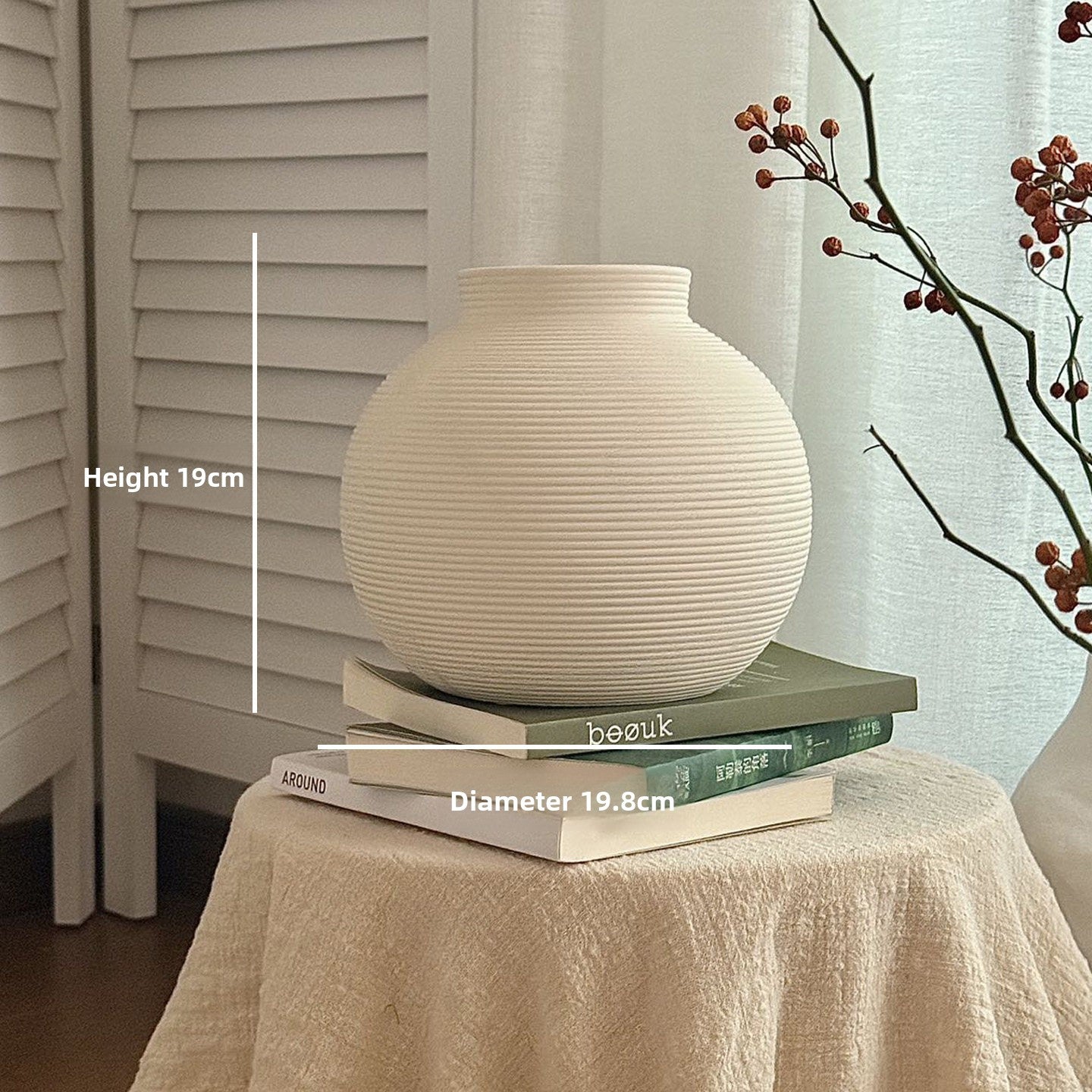 Ceramic Vase Wabi-Sabi Style Home Decoration Flower Vessel