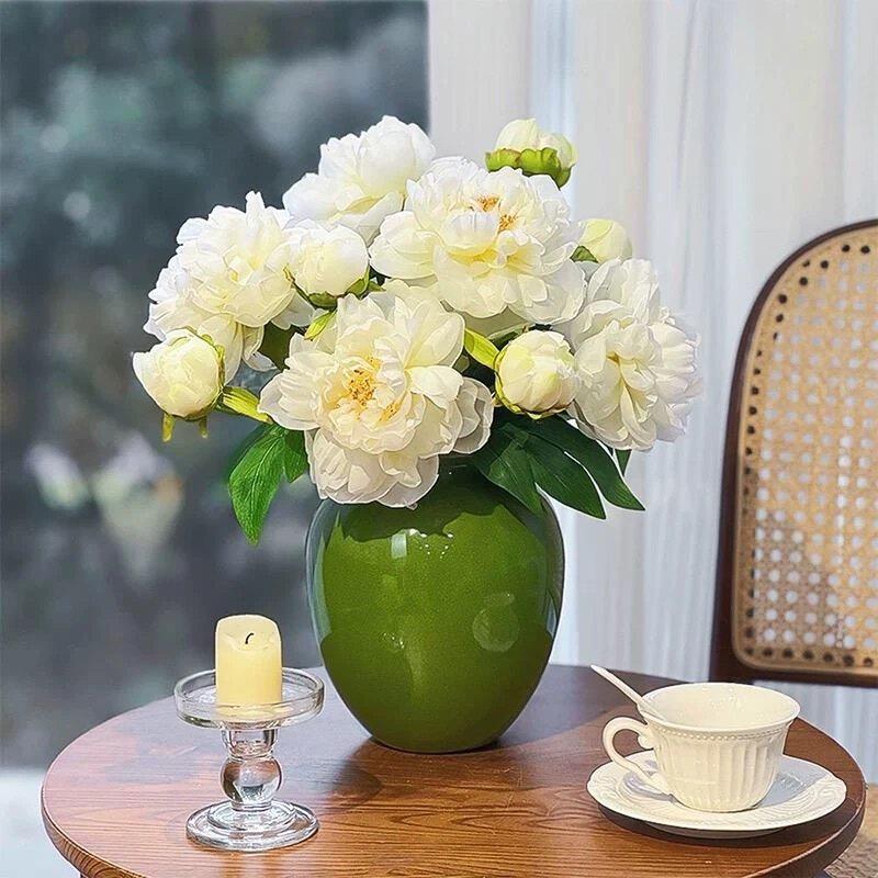 Ceramic Vase Wabi-Sabi Style Home Decoration Flower Vessel