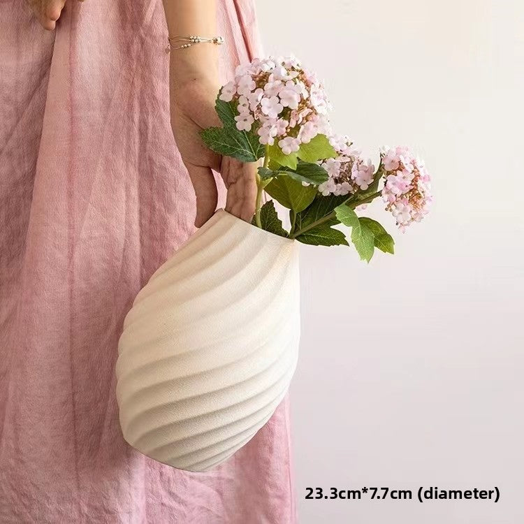 Ceramic Vase Wabi-Sabi Style Home Decoration Flower Vessel