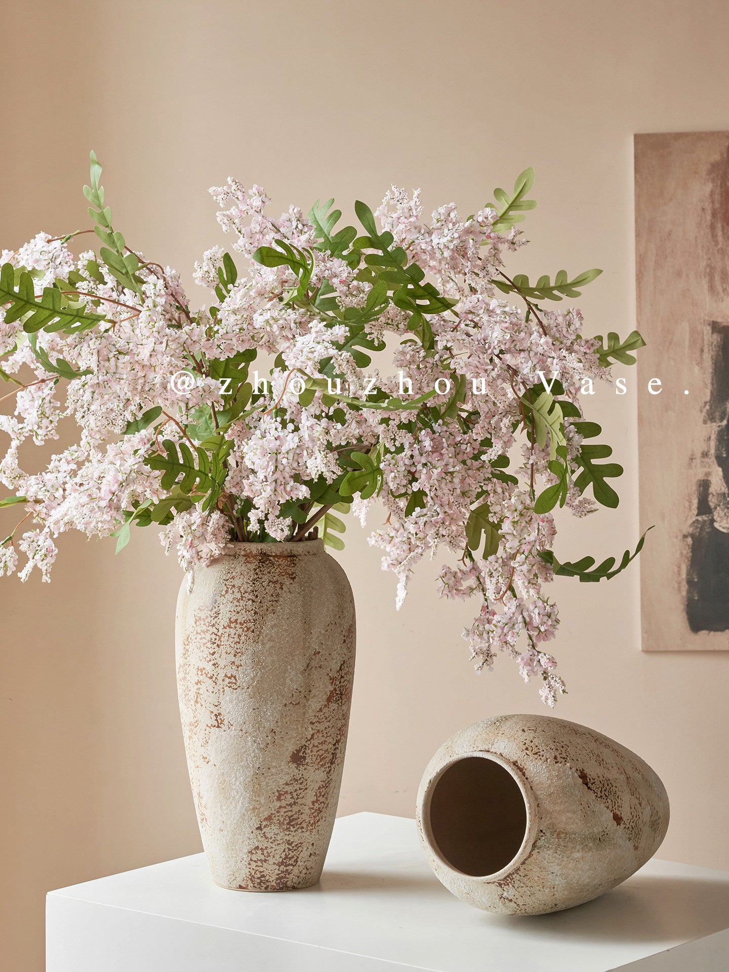 Ceramic Vase with Artificial Flowers