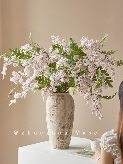 Ceramic Vase with Artificial Flowers