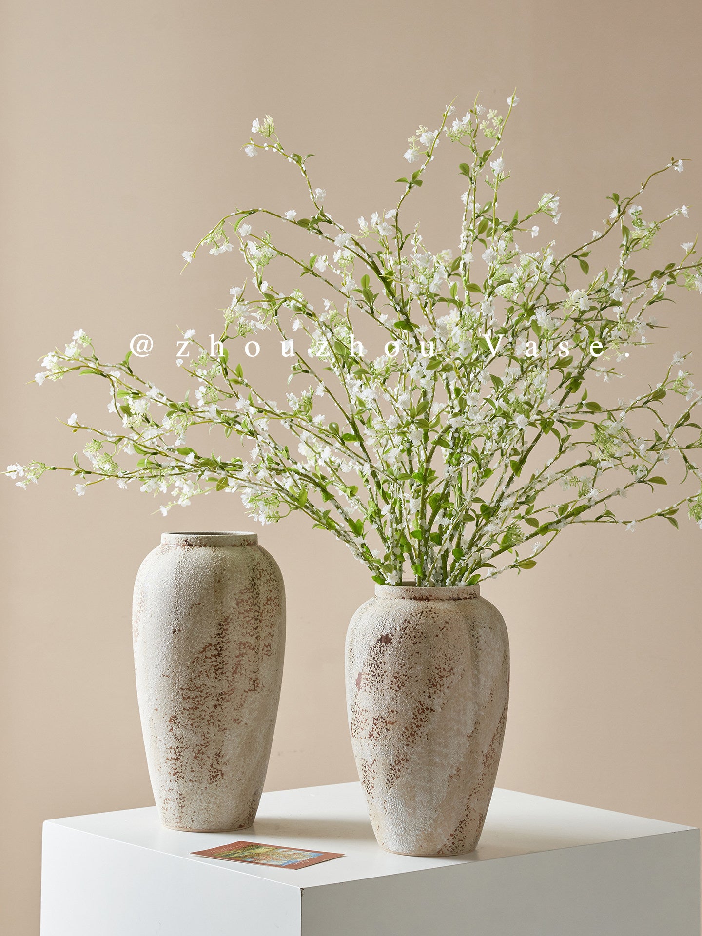 Ceramic Vase with Artificial Flowers