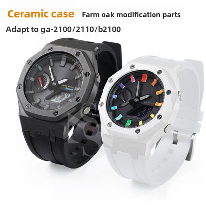 Ceramic Watch Case and Strap Set