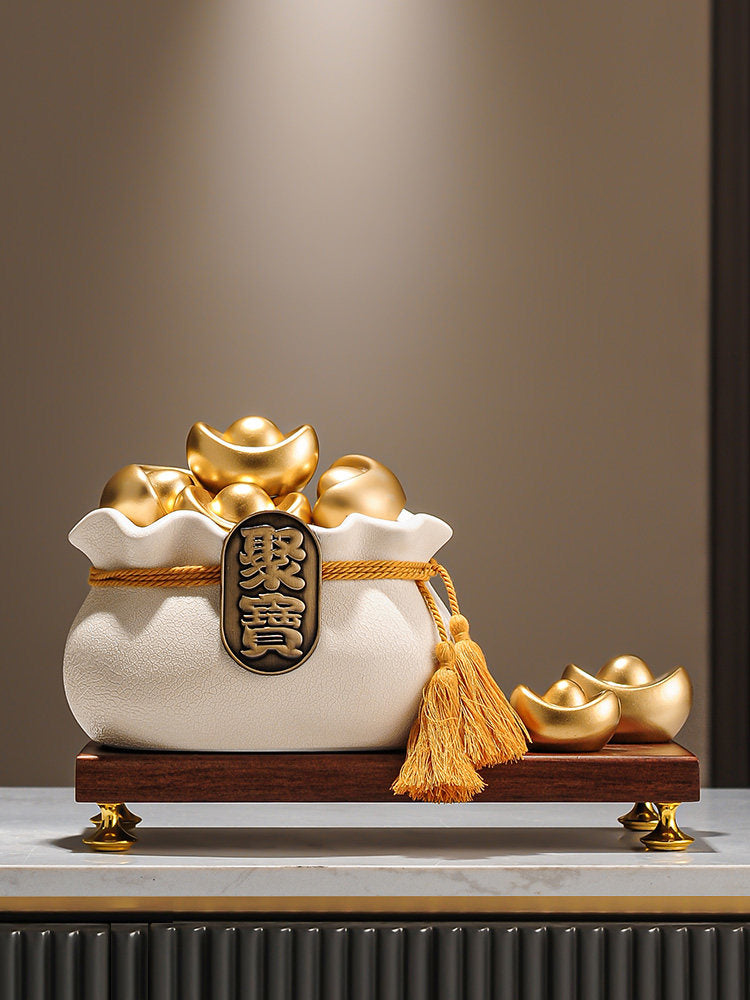 Ceramic wealth-attracting basin
