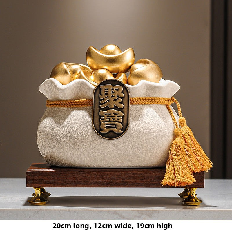 Ceramic wealth-attracting basin