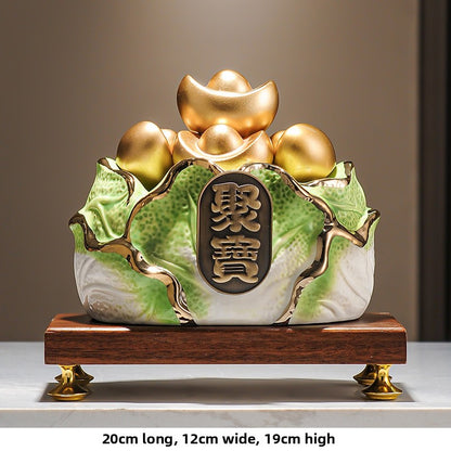 Ceramic wealth-attracting basin