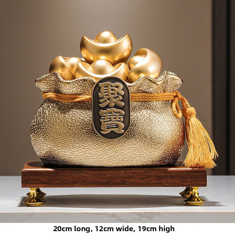 Ceramic wealth-attracting basin
