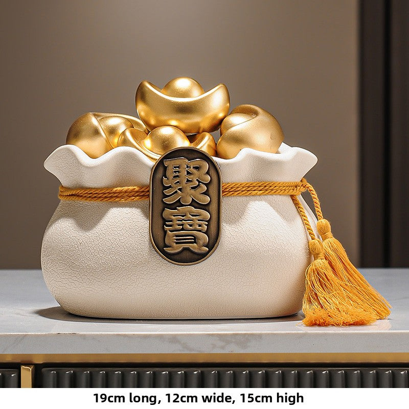 Ceramic wealth-attracting basin