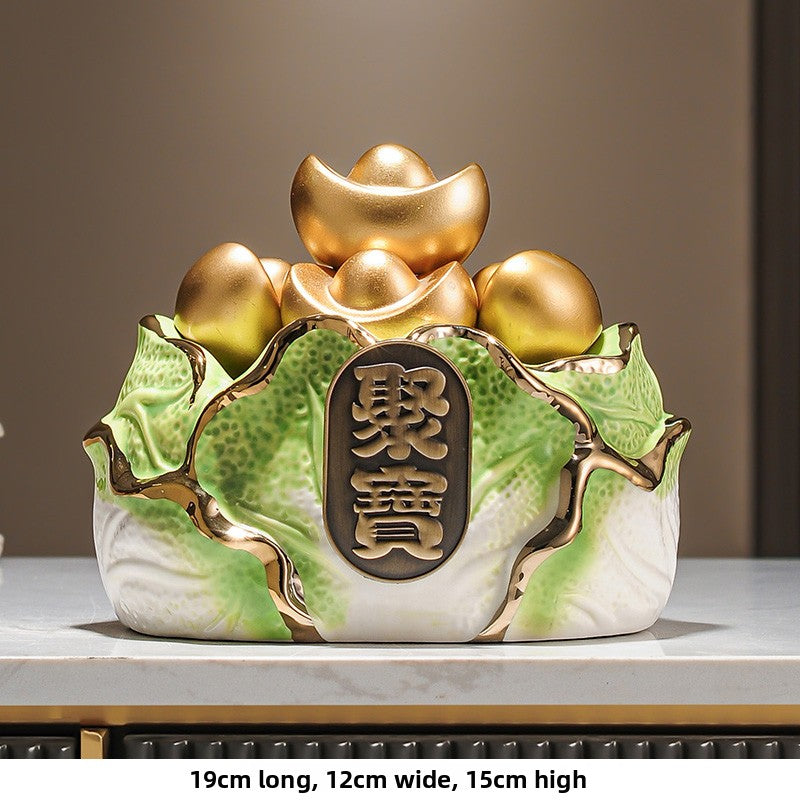 Ceramic wealth-attracting basin