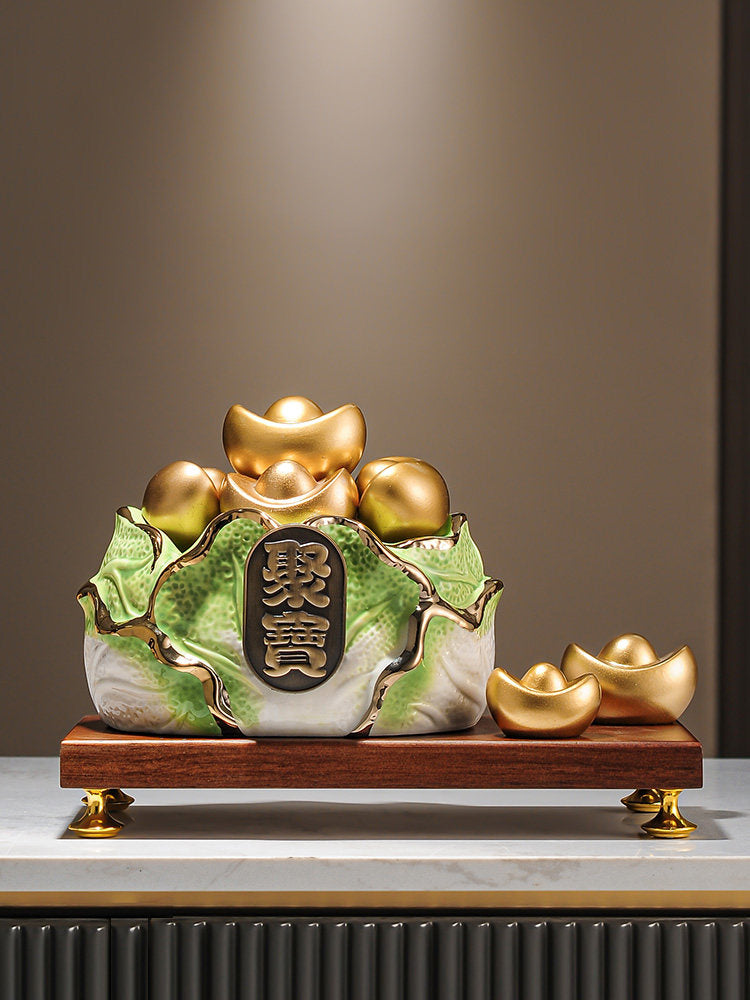Ceramic wealth-attracting basin