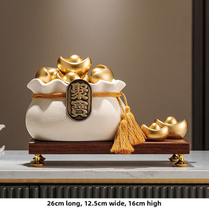 Ceramic wealth-attracting basin
