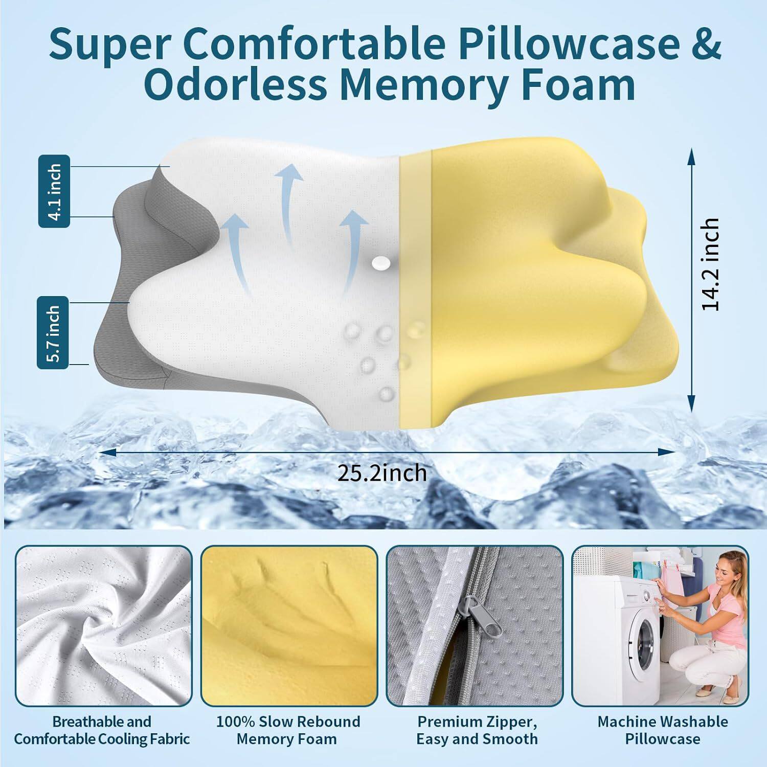 Cervical pillow memory foam pillow