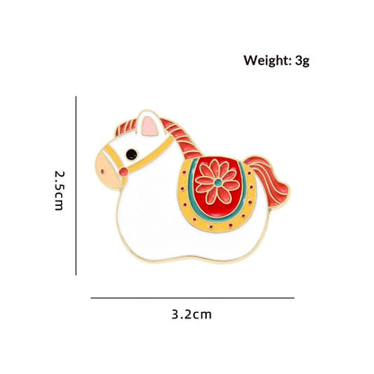Cute Animal Zodiac Year Gift Brooch Trendy Jewelry Accessory