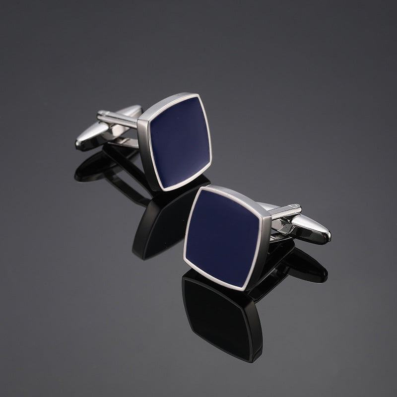Square Blue Men’s Cufflinks High Quality French Accessory