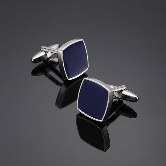 Square Blue Men’s Cufflinks High Quality French Accessory