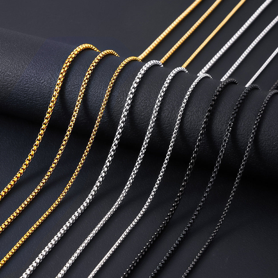 Chain Square Pearl Hip Hop Men's Necklace