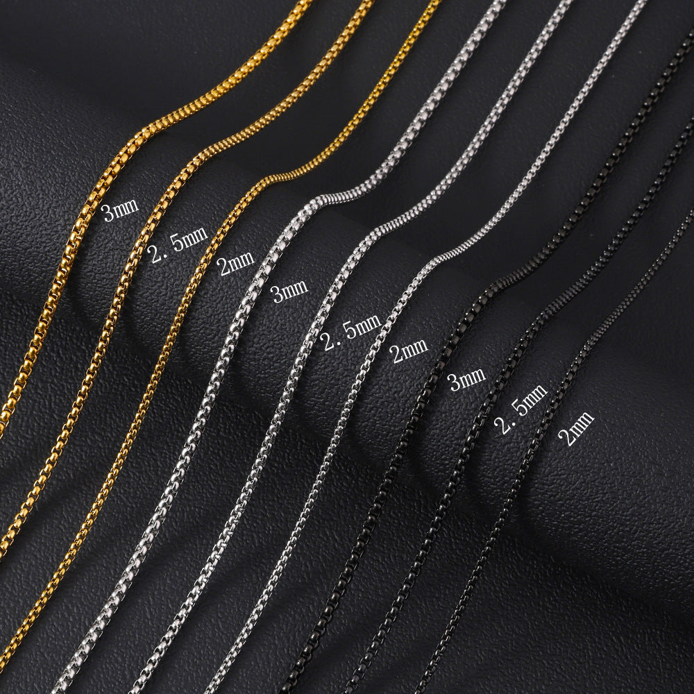 Chain Square Pearl Hip Hop Men's Necklace