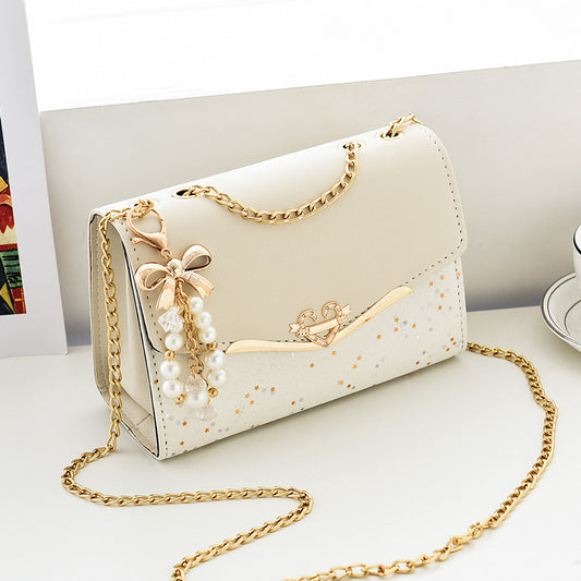 Chain Strap Sequins Crossbody Shoulder Bag