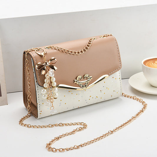 Chain Strap Sequins Crossbody Shoulder Bag