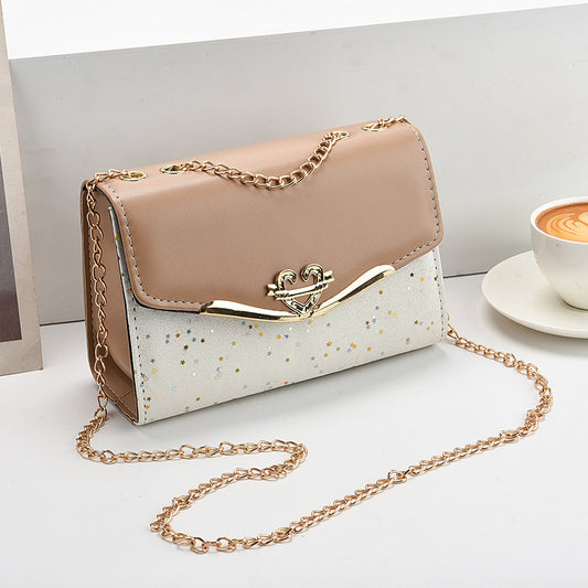 Chain Strap Sequins Crossbody Shoulder Bag
