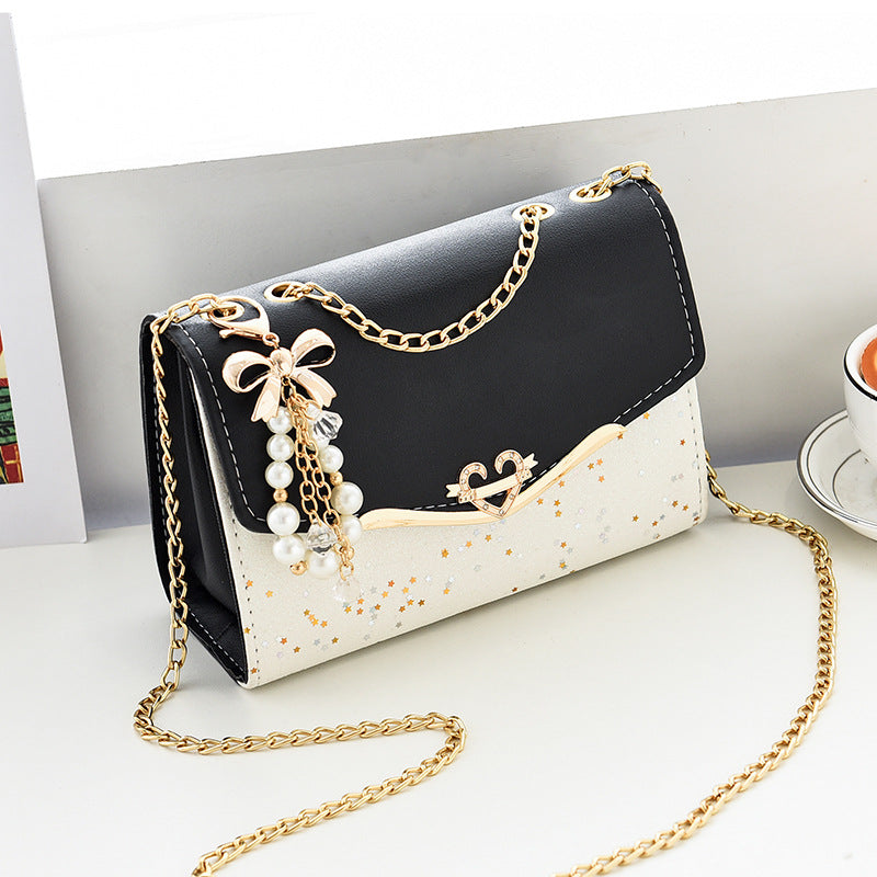 Chain Strap Sequins Crossbody Shoulder Bag