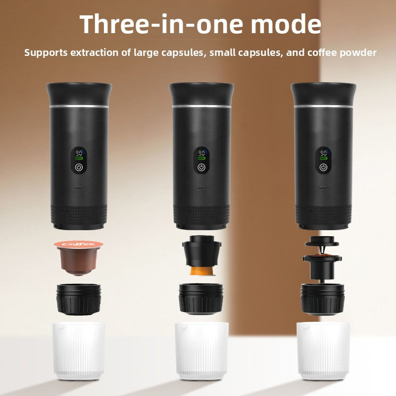Charging capsule coffee machine
