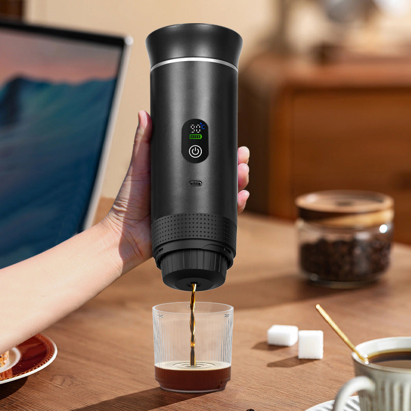 Charging capsule coffee machine