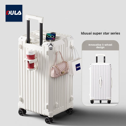 Charging cup holder, trolley case, student travel case