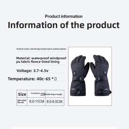Charging heated cycling gloves