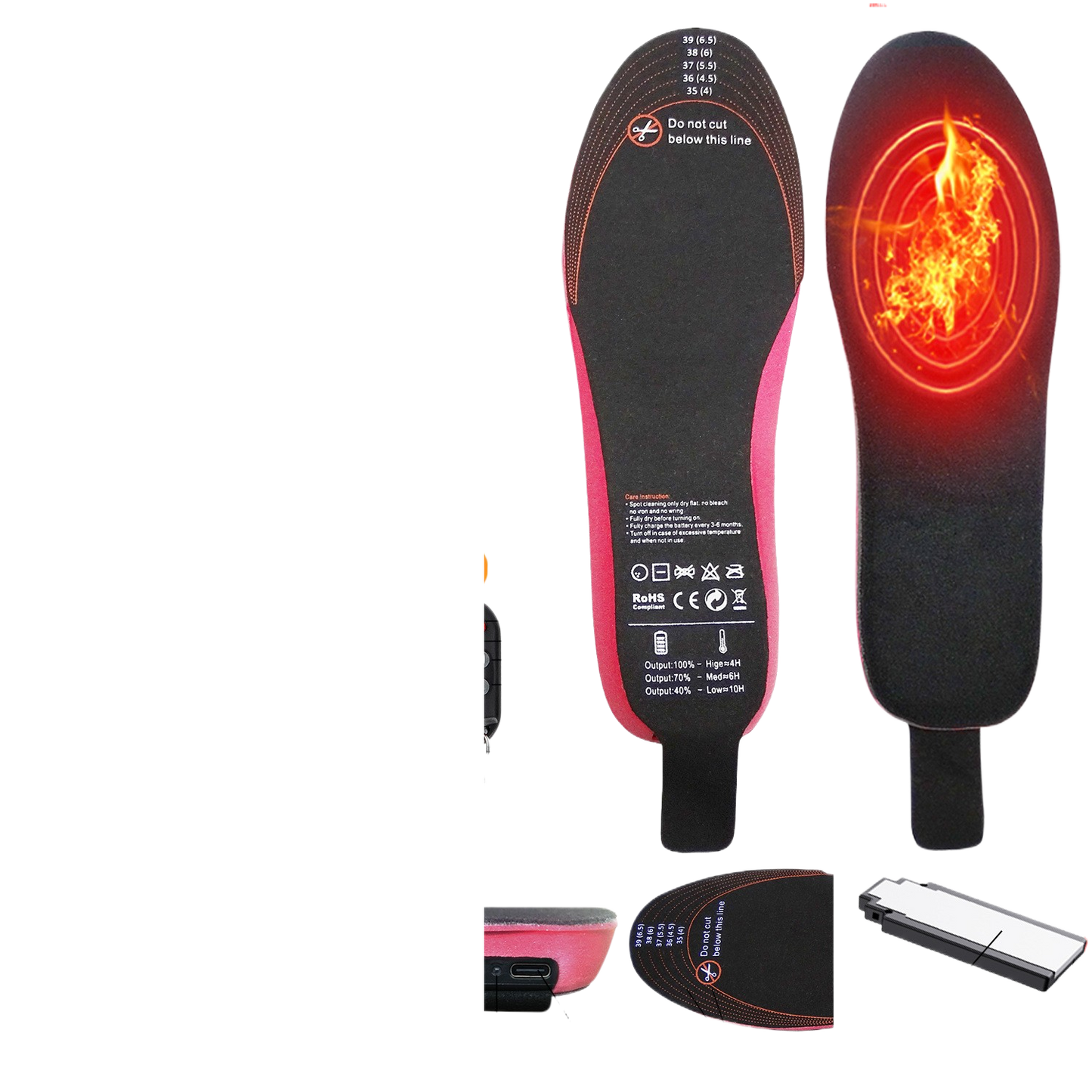 Charging heating foot pads