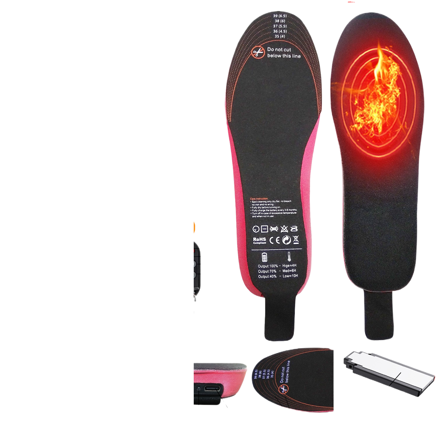 Charging heating foot pads