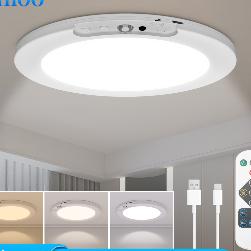 Charging induction ceiling lamp