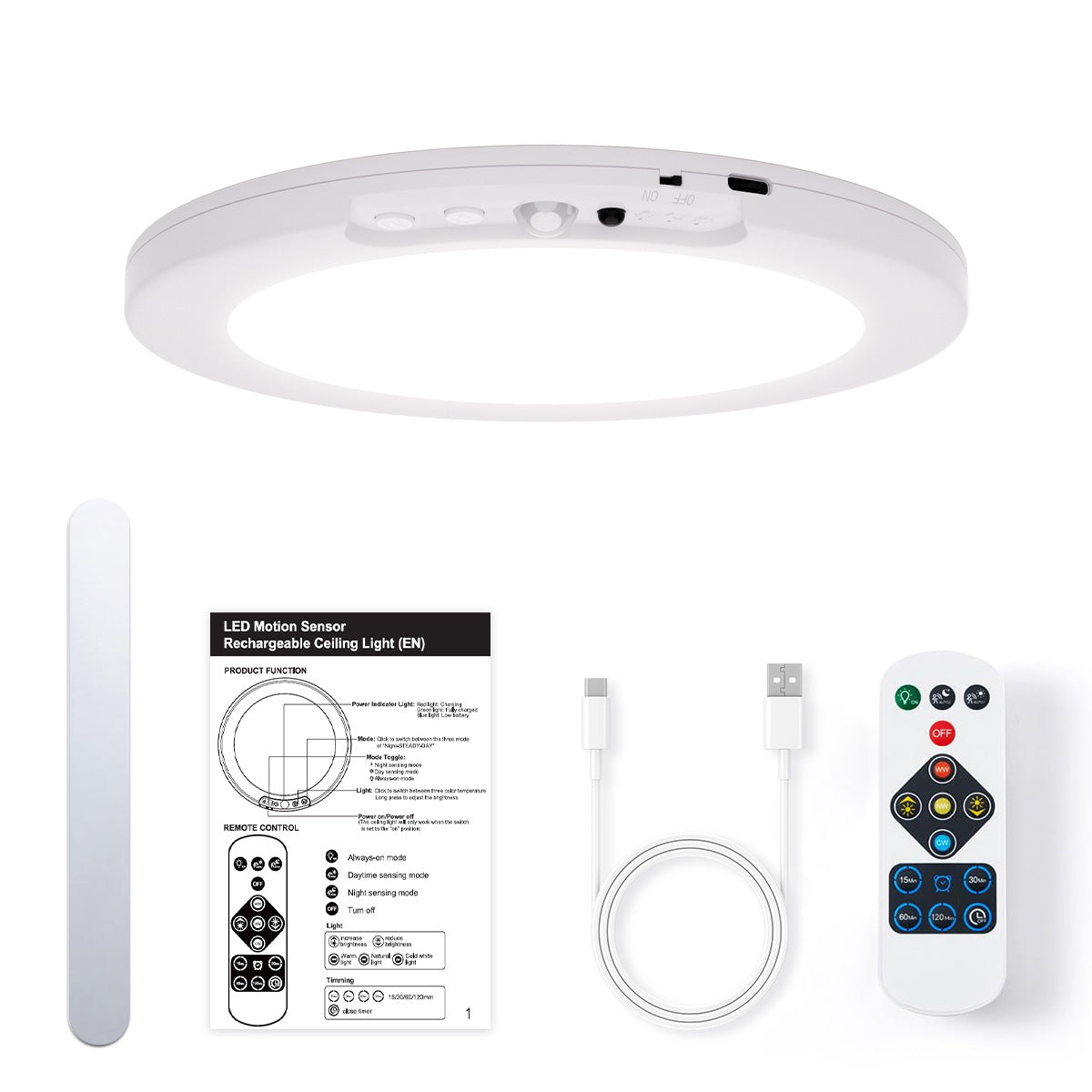 Charging induction ceiling lamp