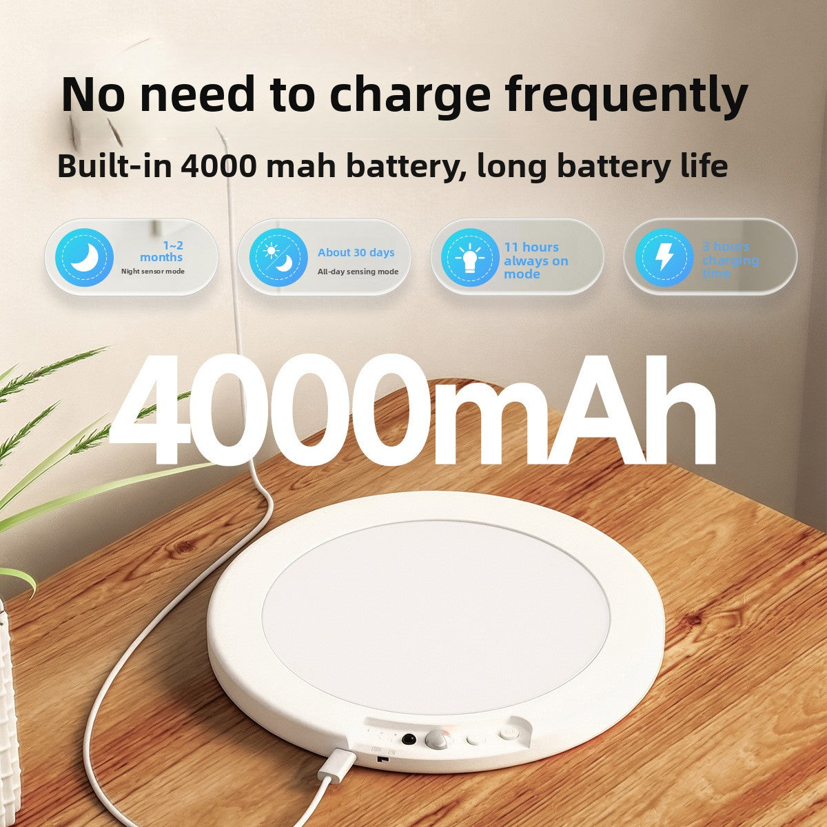 Charging induction ceiling lamp